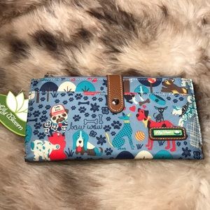 Lily Bloom Liza Travel Wallet with Dogs